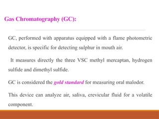 Gc Value Fluids halitosis.pptx Halitosis periodontology carranza | PPTX