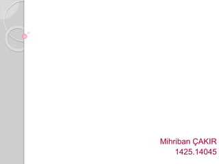 Mihriban ÇAKIR 
1425.14045 
