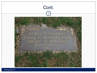 Cont.
Habtemariam M.
6
 