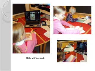 Girls at their work. 