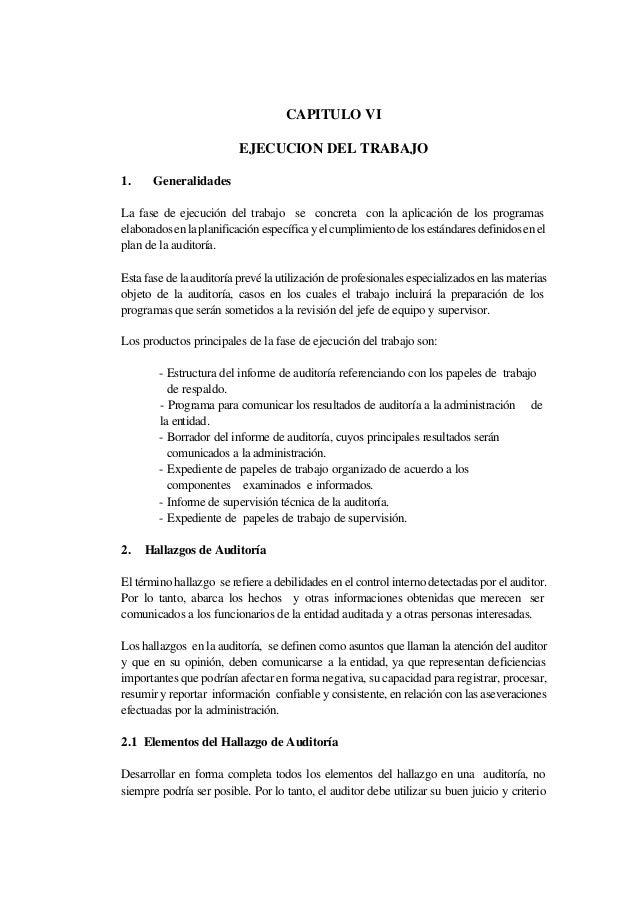 HALLAZGOS Y EVIDENCIAS DE AUDITORIA