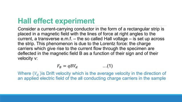 Hall effect from A to Z | PPTX