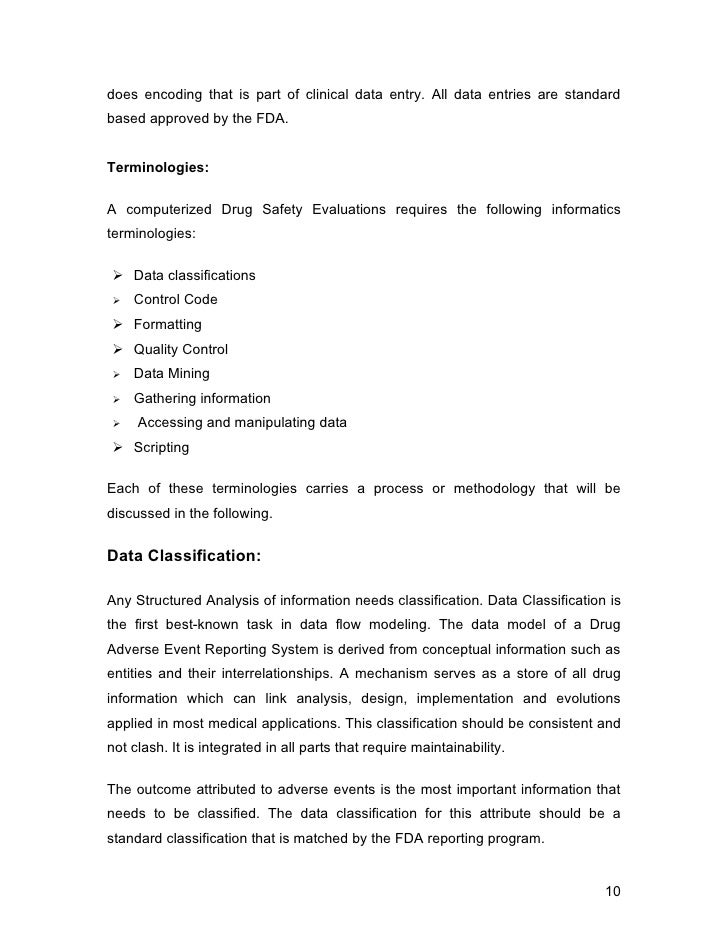 Standardization of “Drug Safety” Reporting Applicationsdoc file