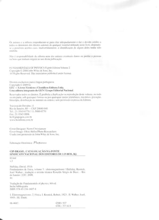 Halliday 8ª edição eletromagnetsimo