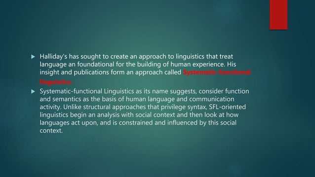 Halliday's model of language and discousre | PPTX | Science