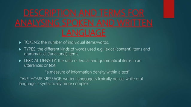 Halliday's model of language and discousre