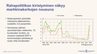 Pääjohtaja Olli Rehn: Miten Suomen talous pärjää  geopolitiikan kovassa maailmassa?
