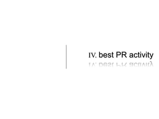 IV.best PR activity 