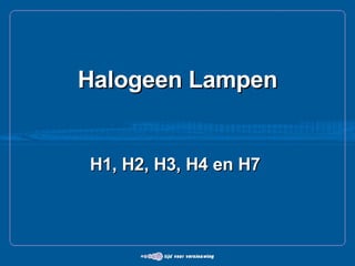 Halogeen Lampen H1, H2, H3, H4 en H7    