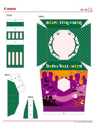 Caixa abóbora do Halloween com movimento