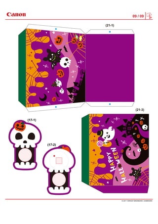 Caixa abóbora do Halloween com movimento