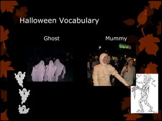 Halloween Vocabulary
Ghost Mummy
 