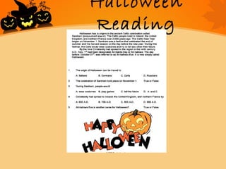 Halloween
Reading
 