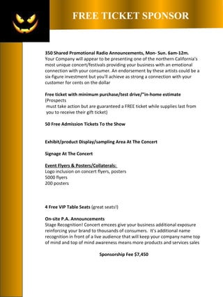 Concert Sponsorship | PPT