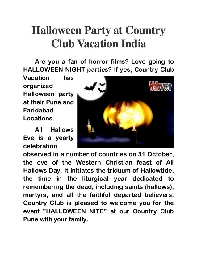 halloween party at country club vacation india are you a fan of horror films