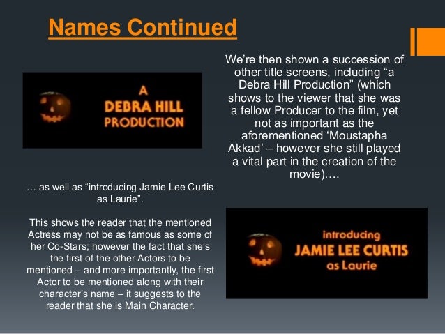halloween opening title sequence deconstruction