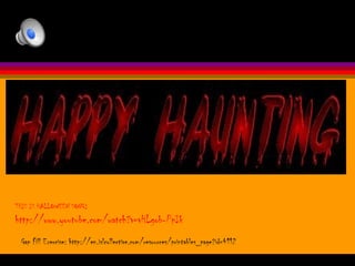 THIS IS HALLOWEEN SONG:
http://www.youtube.com/watch?v=vHLgob-PpIk
Gap Fill Exercise: http://en.islcollective.com/resources/printables_page?id=4112
 
