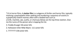 Slasher Trivia Halloween Horror Quiz | PPTX