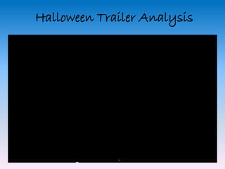 Halloween Trailer Analysis

 