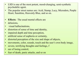 Lsd Perception Distortion Example Hallucinogens 2 | PPTX