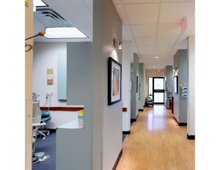 Hallway and operatories at Southlake dentist Huckabee Dental
