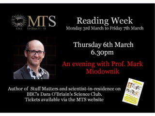 Spring Term Reading Week