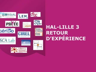 HAL-LILLE 3
RETOUR
D’EXPÉRIENCE
 