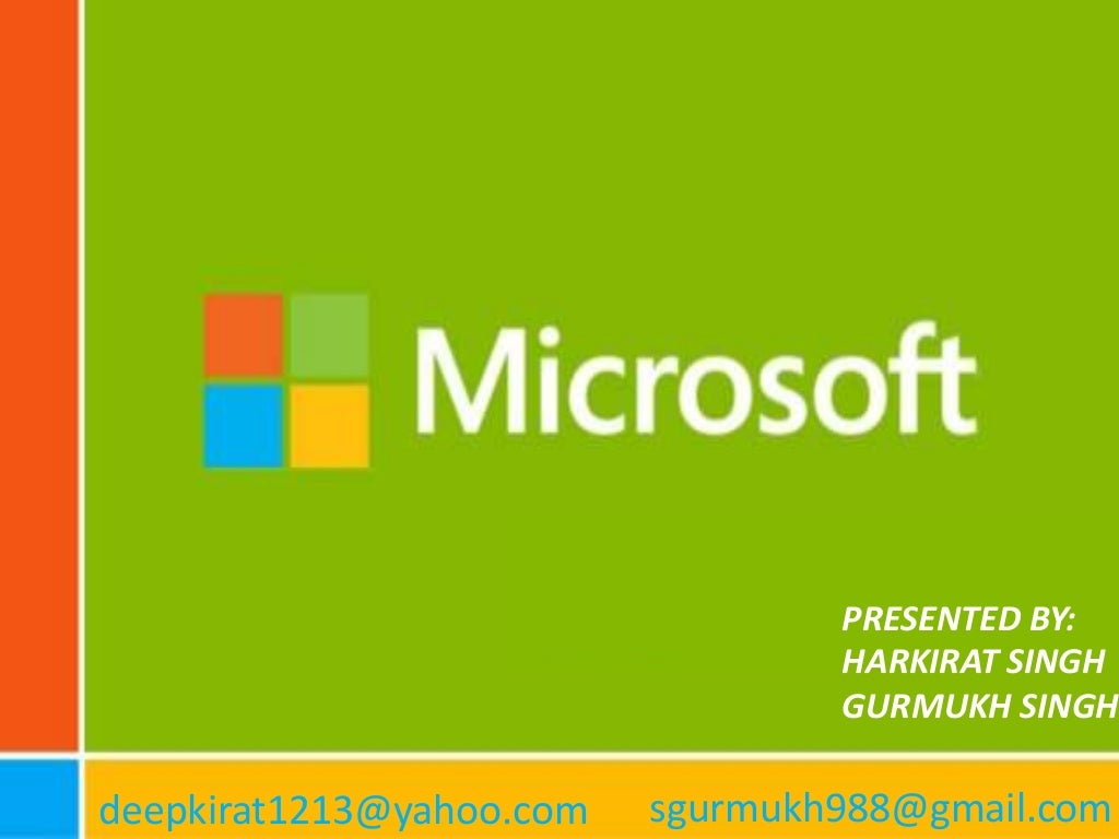 Presentation on Microsoft Corporation