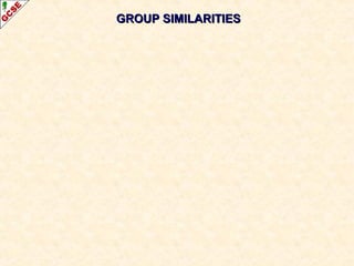 GROUP SIMILARITIESGROUP SIMILARITIES
 
