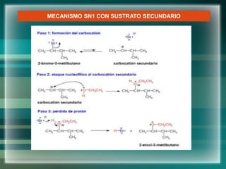 MECANISMO SN1 CON SUSTRATO SECUNDARIO
 