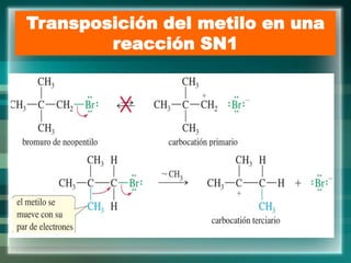 Transposición del metilo en una
reacción SN1
 