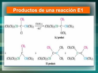 Productos de una reacción E1
 