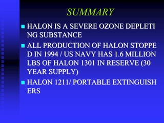 Installations of Halon System | Gaurav Singh Rajput | PPTX