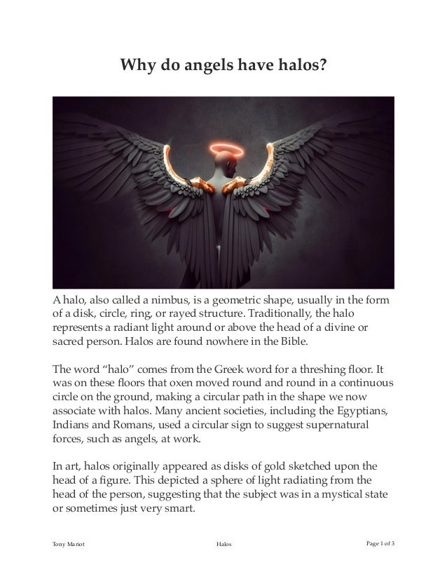 Why Do Angels Have Halos
