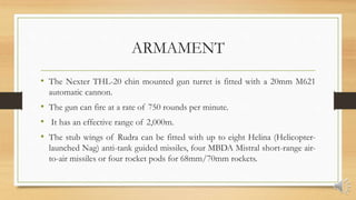 Hal rudra (alh wsi) attack helicopter, india | PPTX