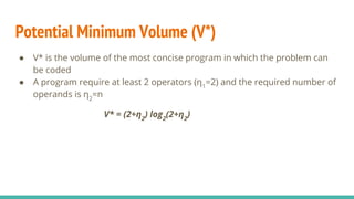 Halstead's software science - ananalytical technique | PDF