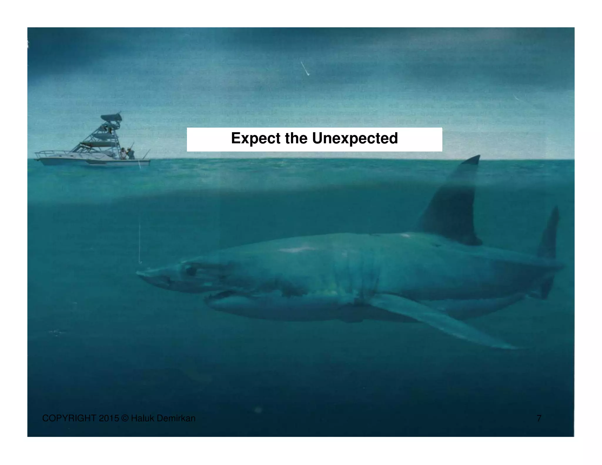 Expect the Unexpected
COPYRIGHT 2015 © Haluk Demirkan 7
 