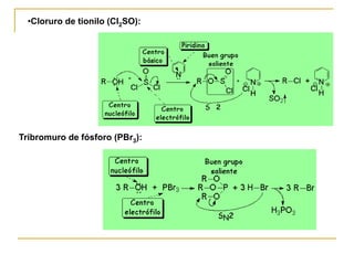 •Cloruro de tionilo (Cl2SO):
Tribromuro de fósforo (PBr3):
 