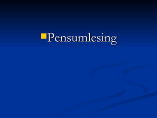 Pensumlesing 