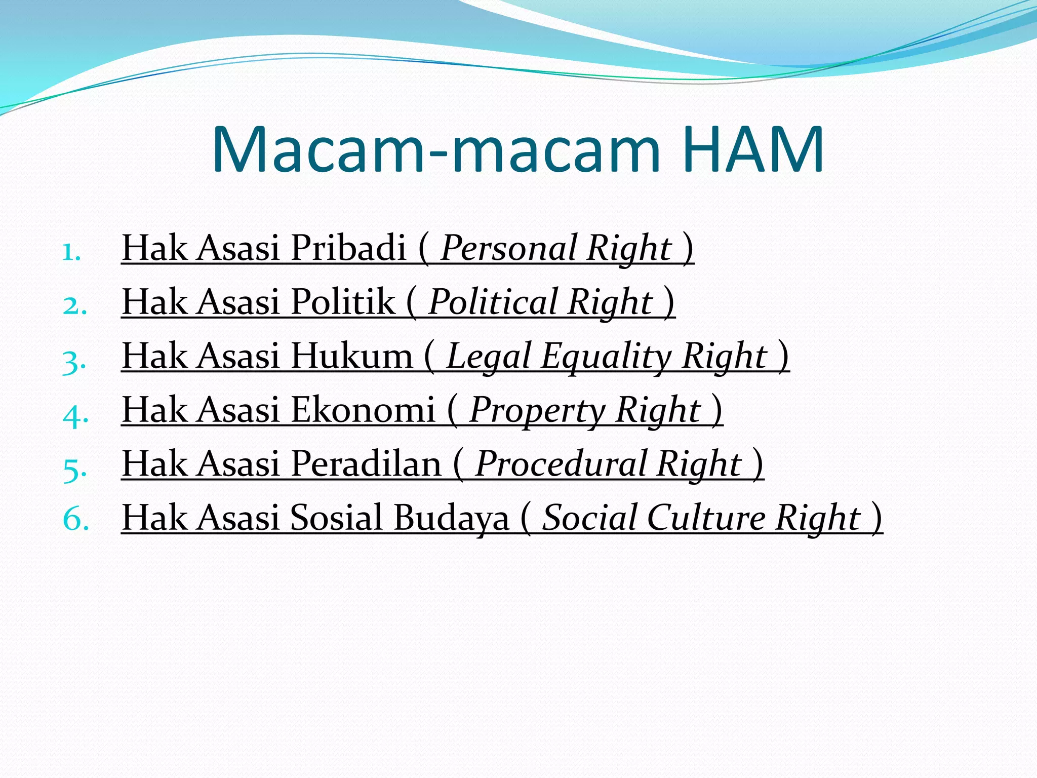 Hak Asasi Manusia ( HAM ) | PPTX