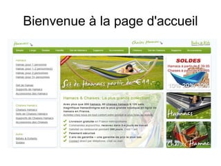 Bienvenue à la page d'accueil