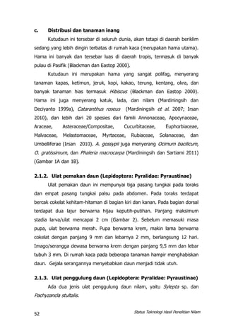 52 Status Teknologi Hasil Penelitian Nilam
c. Distribusi dan tanaman inang
Kutudaun ini tersebar di seluruh dunia, akan te...