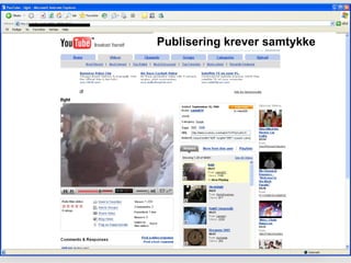 Publisering krever samtykke 