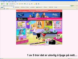 1 av 5 tror det er ulovlig å ljuge på nett… 