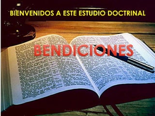 Pastor Mauricio Elias.
BIENVENIDOS A ESTE ESTUDIO DOCTRINAL
 