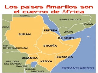Los países Amarillos son el cuerno de África 