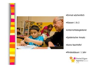 •Einmal wöchentlich


•Klassen 1 & 2


•Unterrichtsbegleitend


•Spielerischer Ansatz


•Keine Nachhilfe!


•Mindestdauer: 1 Jahr
 