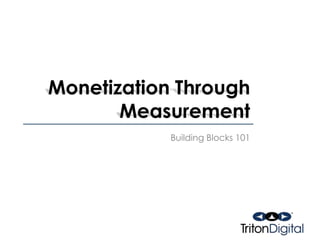 Monetization Through Measurement Building Blocks 101 
