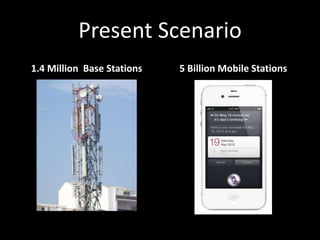 Present Scenario
1.4 Million Base Stations 5 Billion Mobile Stations
 