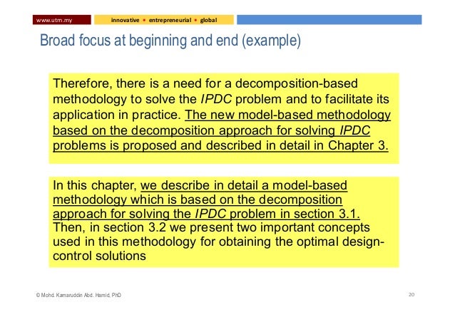 Organizing thesis